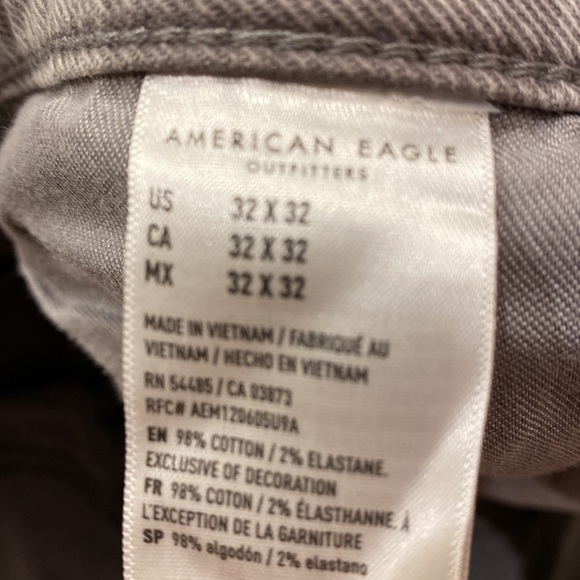 American eagle athletic taper grey jeans 32/32 brand new - Picture 3 of 3